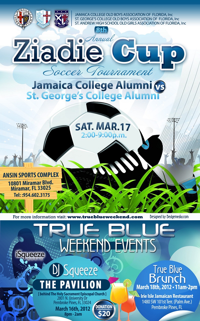 The True Blue weekend Events March 16th 18th, 2012 Official Flyer